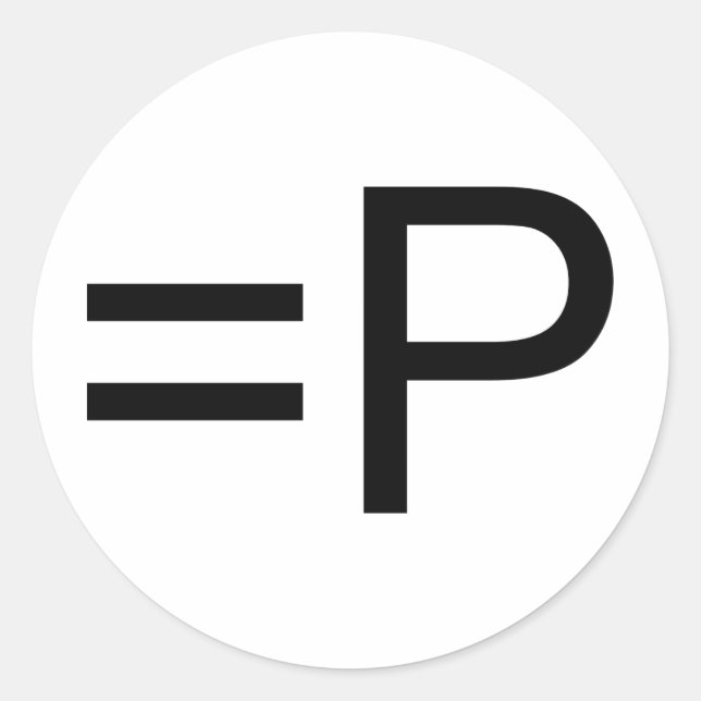 Sticker Rond Drôle Emoticon Visage! (Devant)