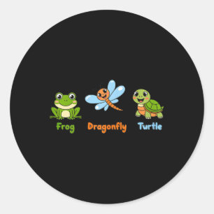 Sticker Rond Drôle Femme subtile Humour Politique Grenouille li