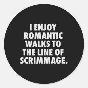 Sticker Rond Drôle Football Lineman Pour Hommes Offensive