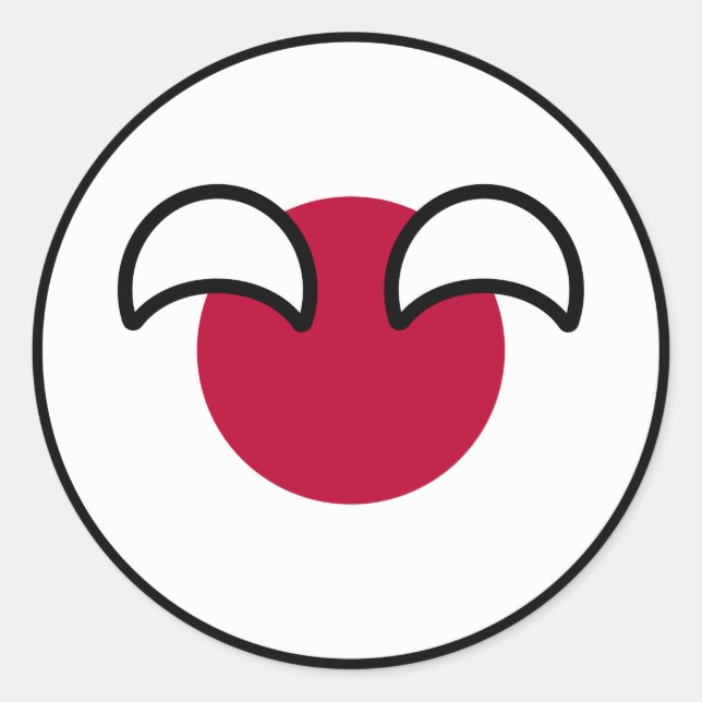 Sticker Rond Drôle Geeky Japon Camptryball (Devant)