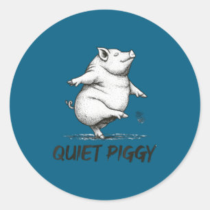 Sticker Rond Drôle Ggy Silencieux, Citation Ggy, Expression Ggy