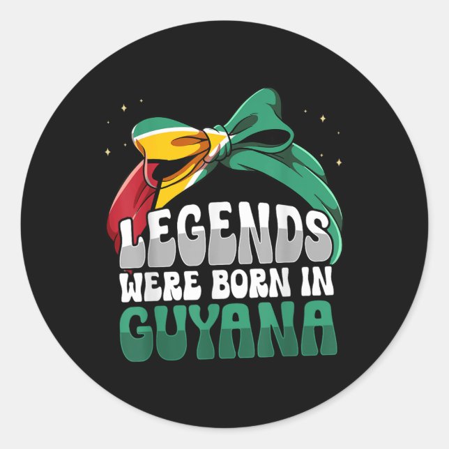 Sticker Rond Drôle guyanais drôle Guyana (Devant)