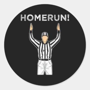 Sticker Rond Drôle Homerun Football Football Mash Up 1