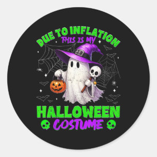 Sticker Rond Drôle Inflation Boo Voici Mes Costumes Halloween