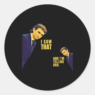 Sticker Rond Drôle, j'ai vu que Jésus mème Rron et je le dis D