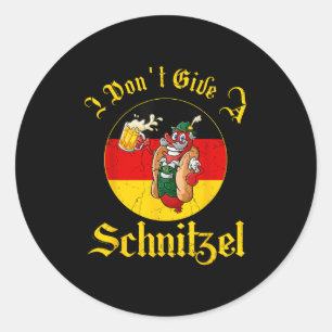 Sticker Rond Drôle, je ne donne pas de Schnitzel Wurst Sausage