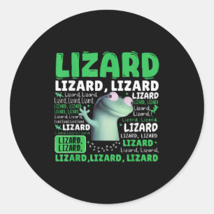 Sticker Rond Drôle Lizard Mème Animal Femmes Hommes _3