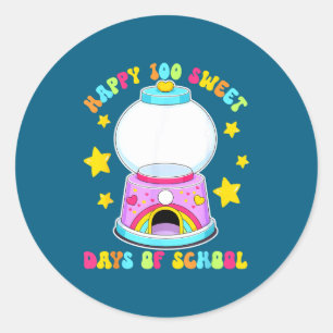 Sticker Rond Drôle machine à chewing-gum vide pour 100 jours d'