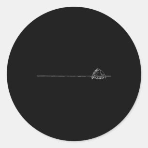 Sticker Rond Drôle Minimaliste F-caw-f Gothique Corbeau Humour