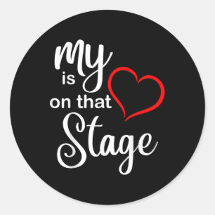 Sticker Rond Drôle Mon Coeur Est Sur Cette Scène Danse Maman Mè