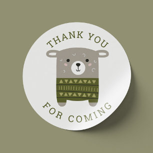 Sticker Rond Drôle mouton mignon. Enfants zoo ferme anniversair