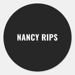 Sticker Rond Drôle Nancy Pelosi déchire le discours d'adresse