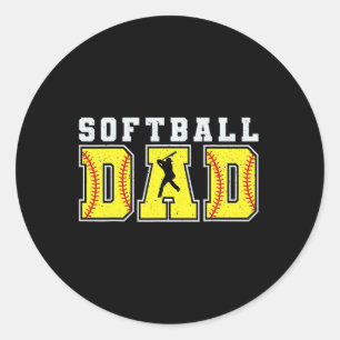 Sticker Rond Drôle Papa Life Softll Vendre la Fête des pères gr