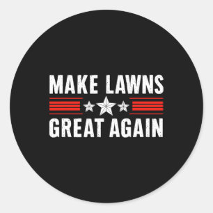 Sticker Rond Drôle Pelouse Mower Papa Gardener Faire Pelouse Gr