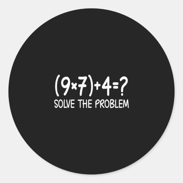 Sticker Rond Drôle Pemdas Enseignant de Mathématiques Élémentai (Devant)