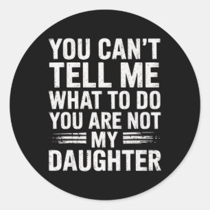 Sticker Rond Drôle Père Papa Cadeaux Hommes De Fille Pères