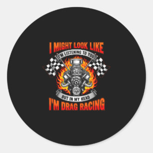 Sticker Rond Drôle peut sembler que j'écoute ce que vous dites