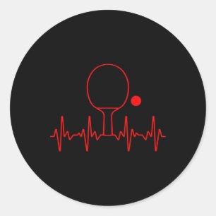Sticker Rond Drôle Ping Pong Cadeau Pour Hommes Femmes Tennis D