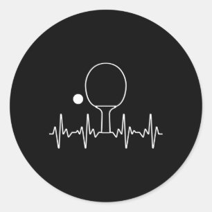 Sticker Rond Drôle Ping Pong Cadeau Pour Hommes Femmes Tennis D