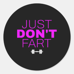 Sticker Rond Drôle Poids Bodybuilding Power Lifting Say