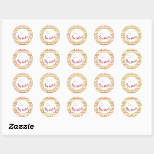 Sticker Rond Drôle Polka Dot Accentué