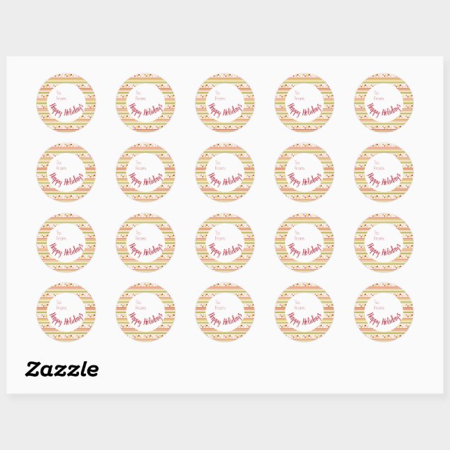 Sticker Rond Drôle Polka Dot Accentué (Feuille)