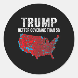 Sticker Rond Drôle président du Qr Trump 4547 (sur le dos) Trum