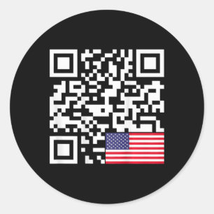 Sticker Rond Drôle président du Qr Trump 4547 Trump Danser Fla
