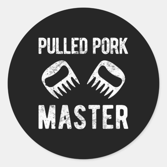 Sticker Rond Drôle pulvérisé Porc Master Bear Claws (Devant)