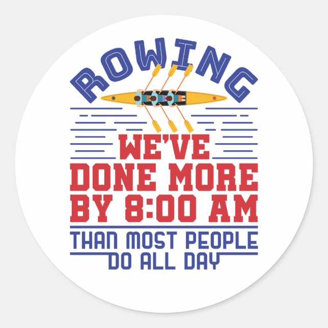 Sticker Rond Drôle Rwing Nous avons fait plus d'équipe d'équipa (Devant)