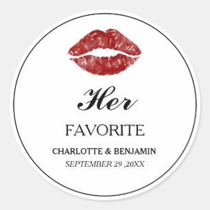 Sticker Rond Drôle Sa Faveur De Mariage Favorite