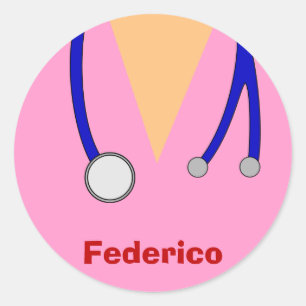 Sticker Rond Drôle Scrubs Infirmières Conception Whimsical