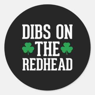 Sticker Rond Drôle Shamrock Irlandais De Jour de la Saint Patri