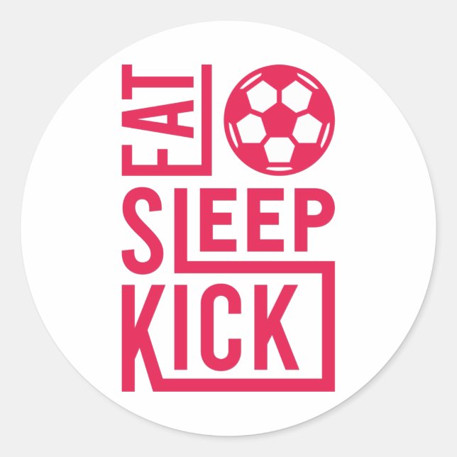 Sticker Rond Drôle Soccer Sayers Matchday Mat Sleep Kick (Devant)