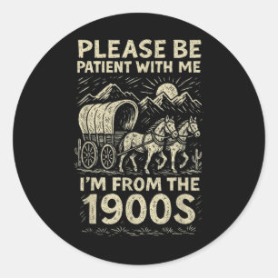 Sticker Rond Drôle Tee - shirt Papa Hommes Femmes Je De 1900 Pè
