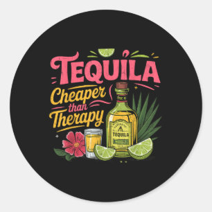 Sticker Rond Drôle Tequila Boire Cinco De Mayo Parti Mexicain