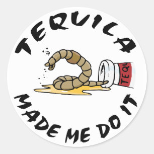 Sticker Rond Drôle Tequila mexicaine