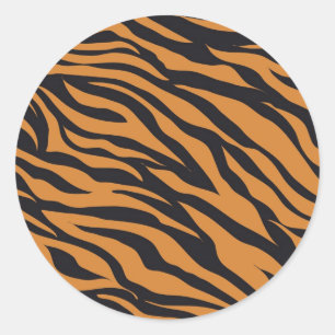 Sticker Rond Drôle Tigre Stripes Animaux Sauvages Cadeaux Motif