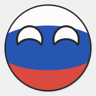 Sticker Rond Drôle Trending Geeky Russia Countryball