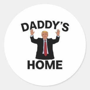 Sticker Rond Drôle Trump Daddy's Home