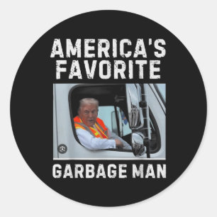 Sticker Rond Drôle Trump Xmas Cadeau Tee - Amériques Favori Gar