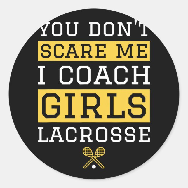 Sticker Rond Drôle, tu ne me fais pas peur, j'enseigne aux fill (Devant)