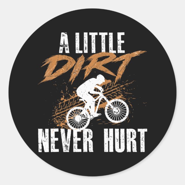 Sticker Rond Drôle Vélo Dirt Pour Motocross Dirtbike Lover (Devant)