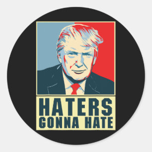 Sticker Rond Drôles de Chapeaux de Président Donald Trump Les D