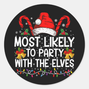 Sticker Rond Drôles de Correspondance de Noël Les Plus Suscepti