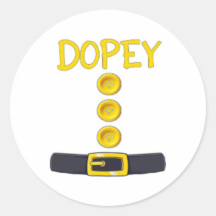Sticker Rond Drugy Nwarf Halloween Costume Couleur Correspondan