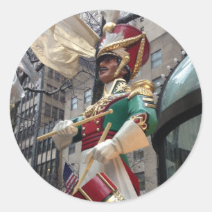 Sticker Rond Drummer Boy New York City Décorations de Noël