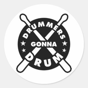 Sticker Rond Drummes Gonna Drum