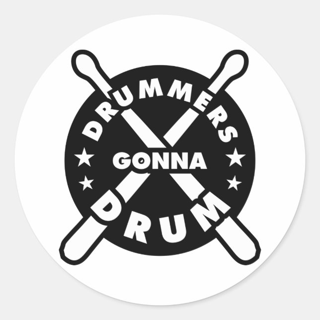 Sticker Rond Drummes Gonna Drum (Devant)