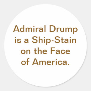 Sticker Rond Drump est le fléau naval de l'Amérique Hankamer Ar